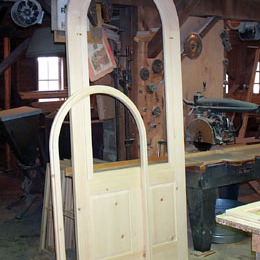 Round top combination storm and screen doors can be done as well.