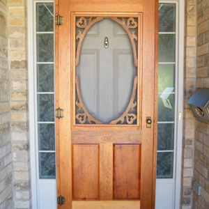 Custom combination door in Spanish Cedar