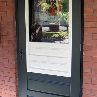 Custom Combination door with two panel storm insert